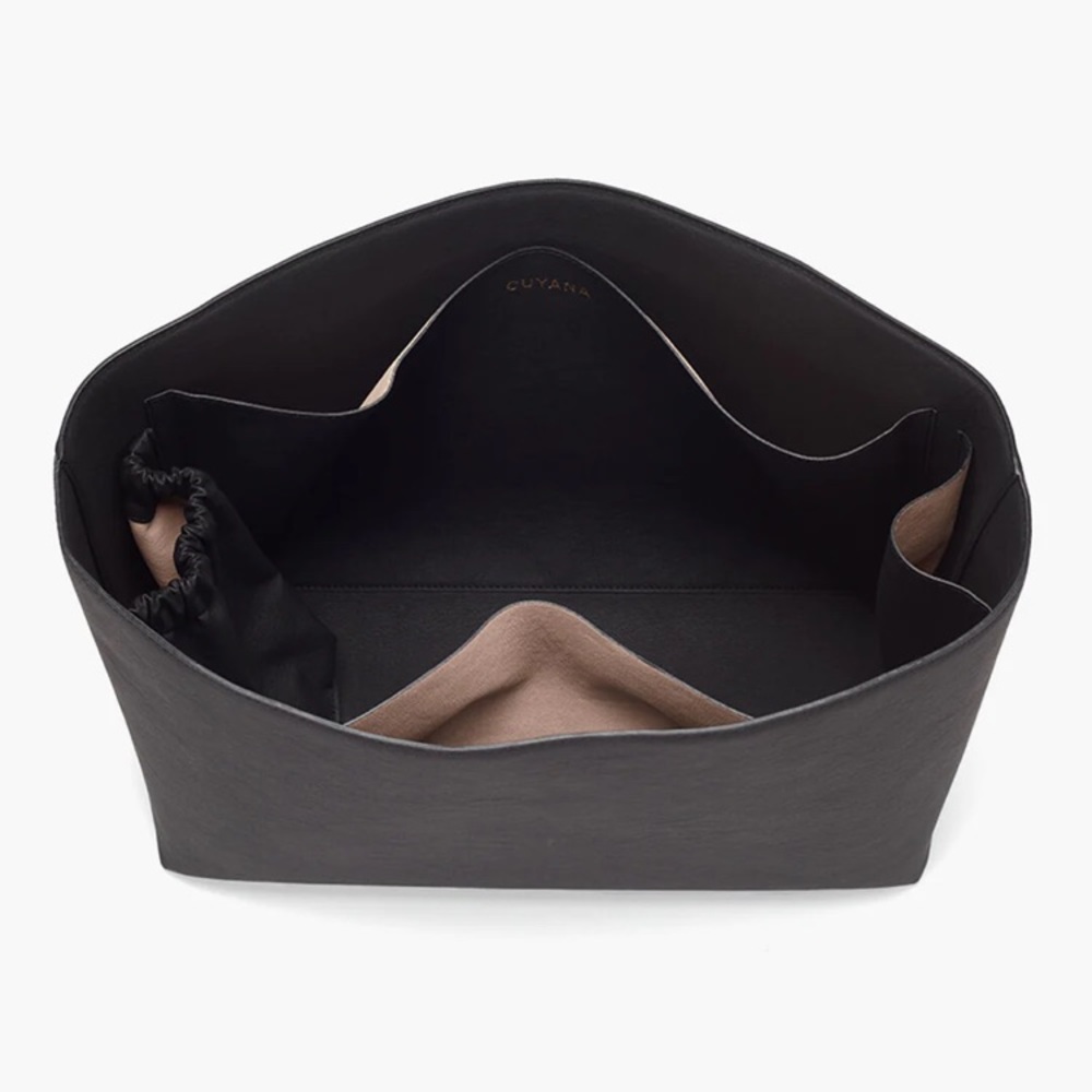 Cuyana Leather Tote Organizer Insert black/blush